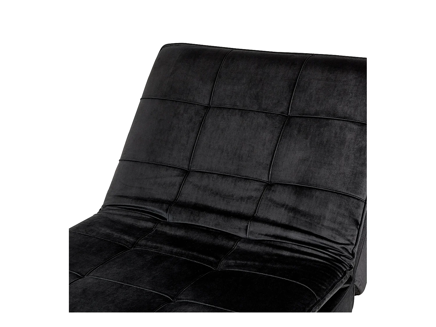 Chaiselongue LOIRET Samtstoff Schwarz