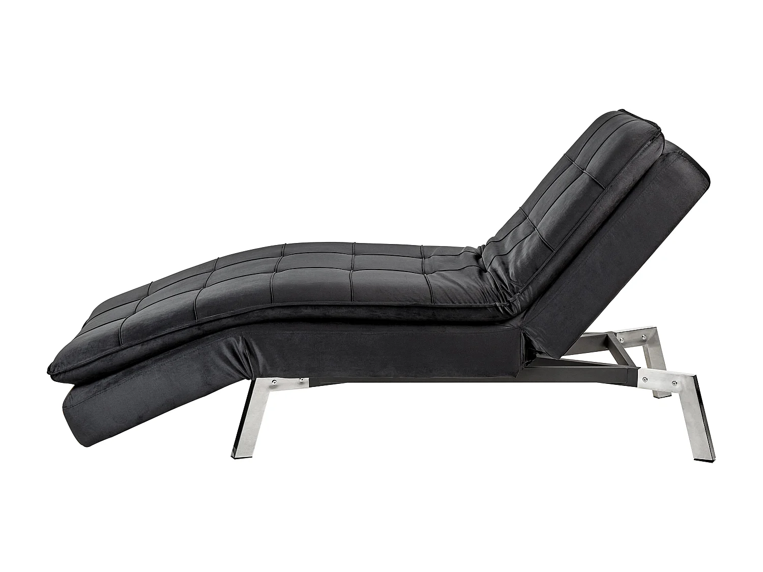 Chaise longue LOIRET Velours Noir