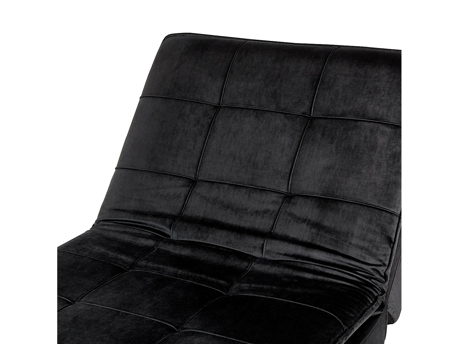 Chaise longue LOIRET Velours Noir