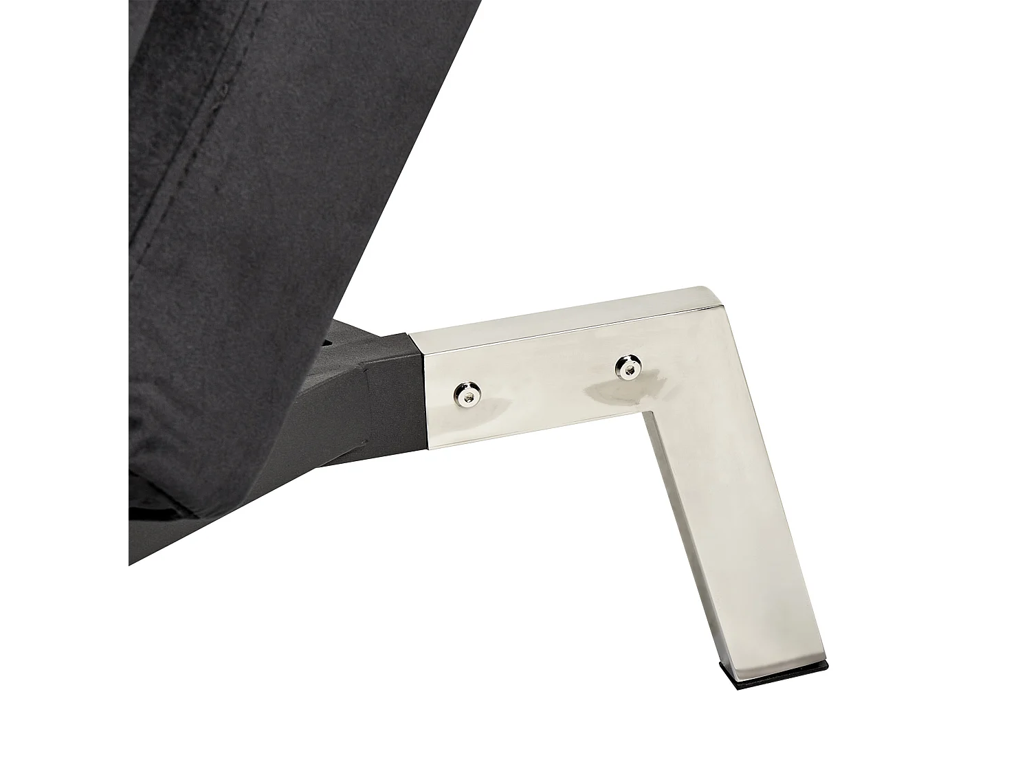 Chaise longue LOIRET Velours Noir