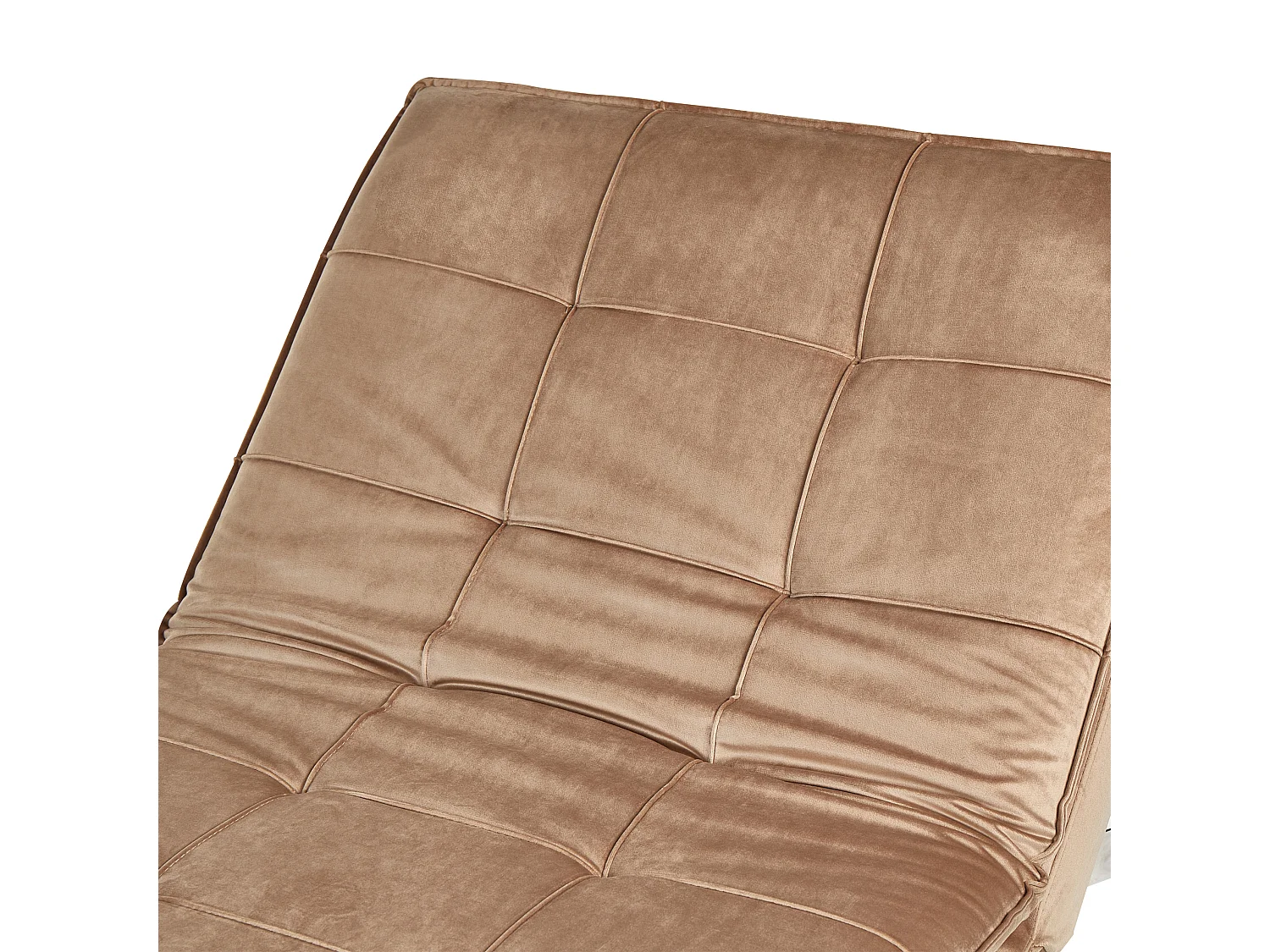 Chaise longue LOIRET Velours Marron clair