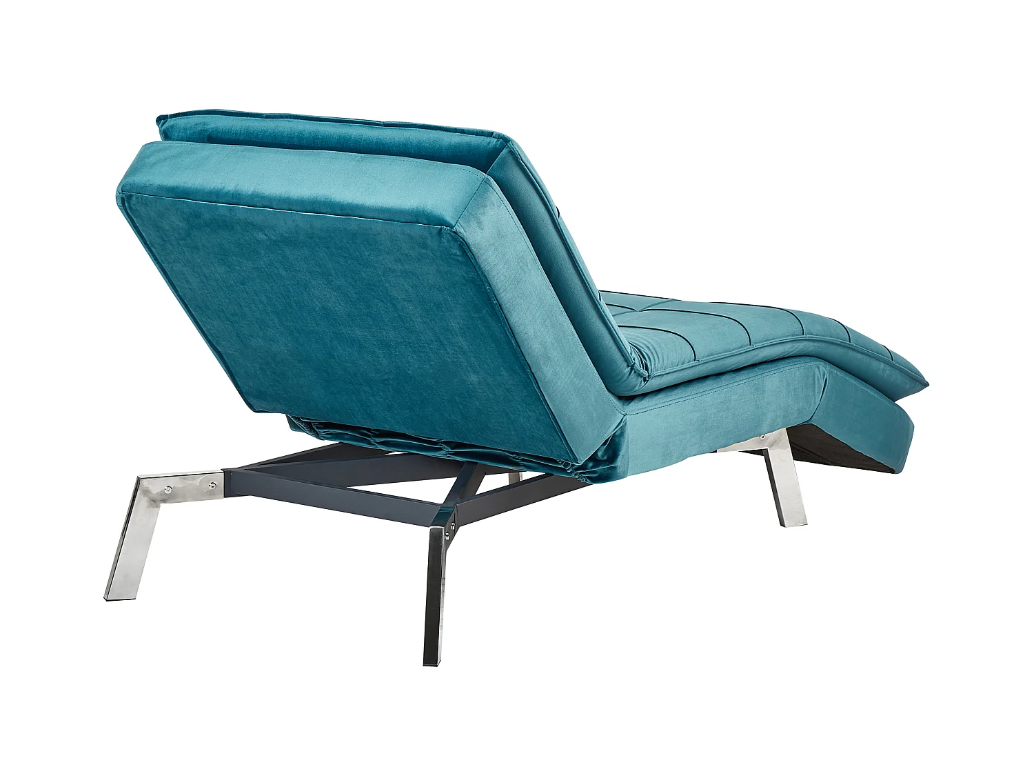 Chaiselongue LOIRET Samtstoff Blaugrün