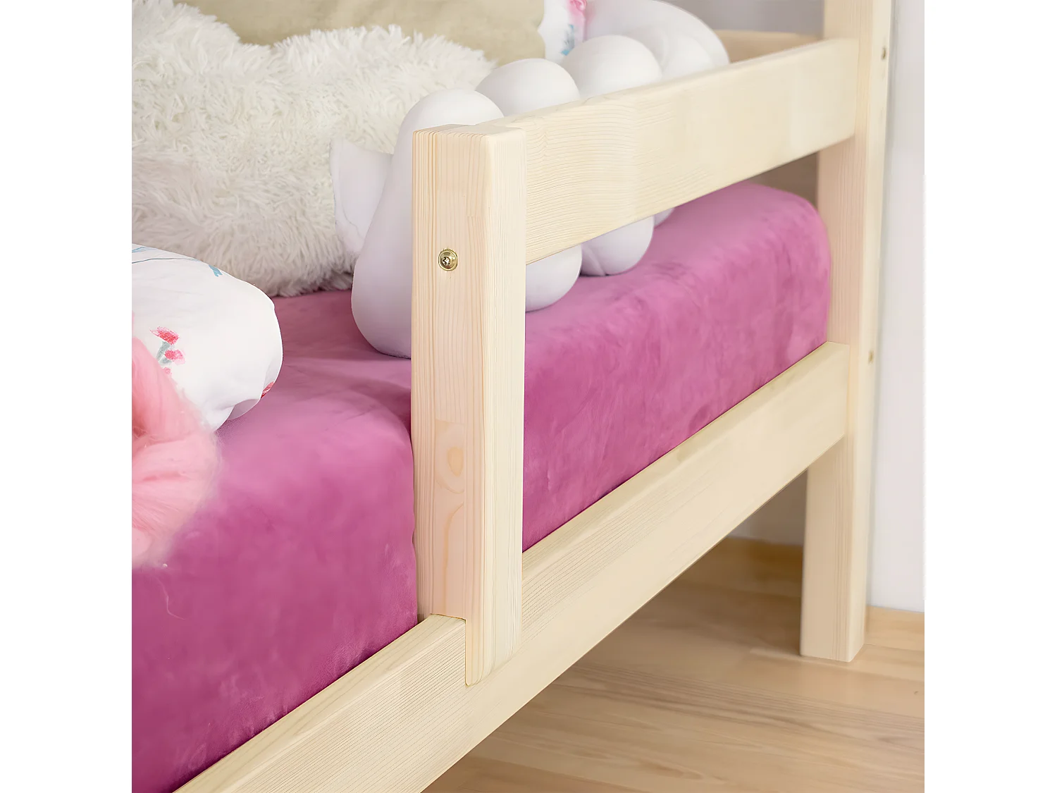 Lit superposé 90x200 sommier inclus Rosy - Bois