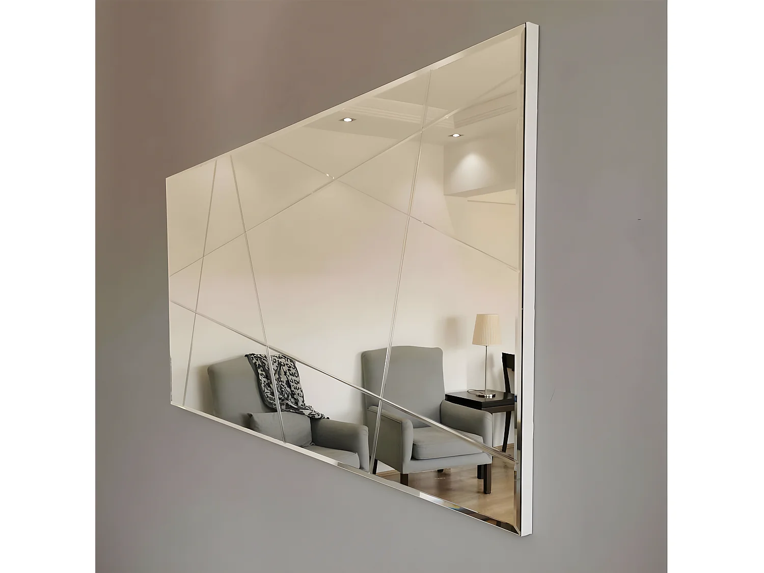 Miroir décoratif Speculo 130x62cm Verre craquelé