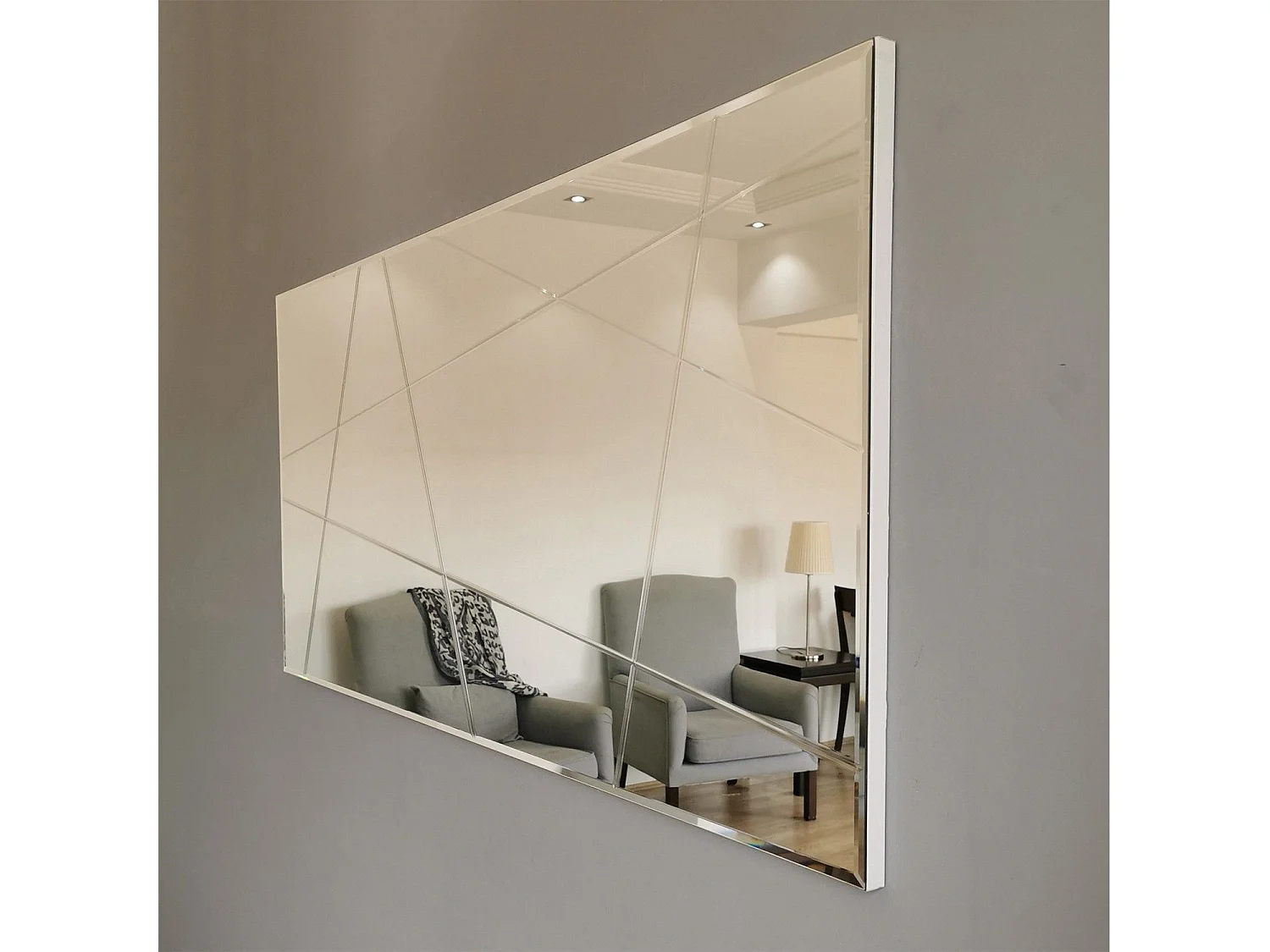 Miroir décoratif Speculo 130x62cm Verre craquelé