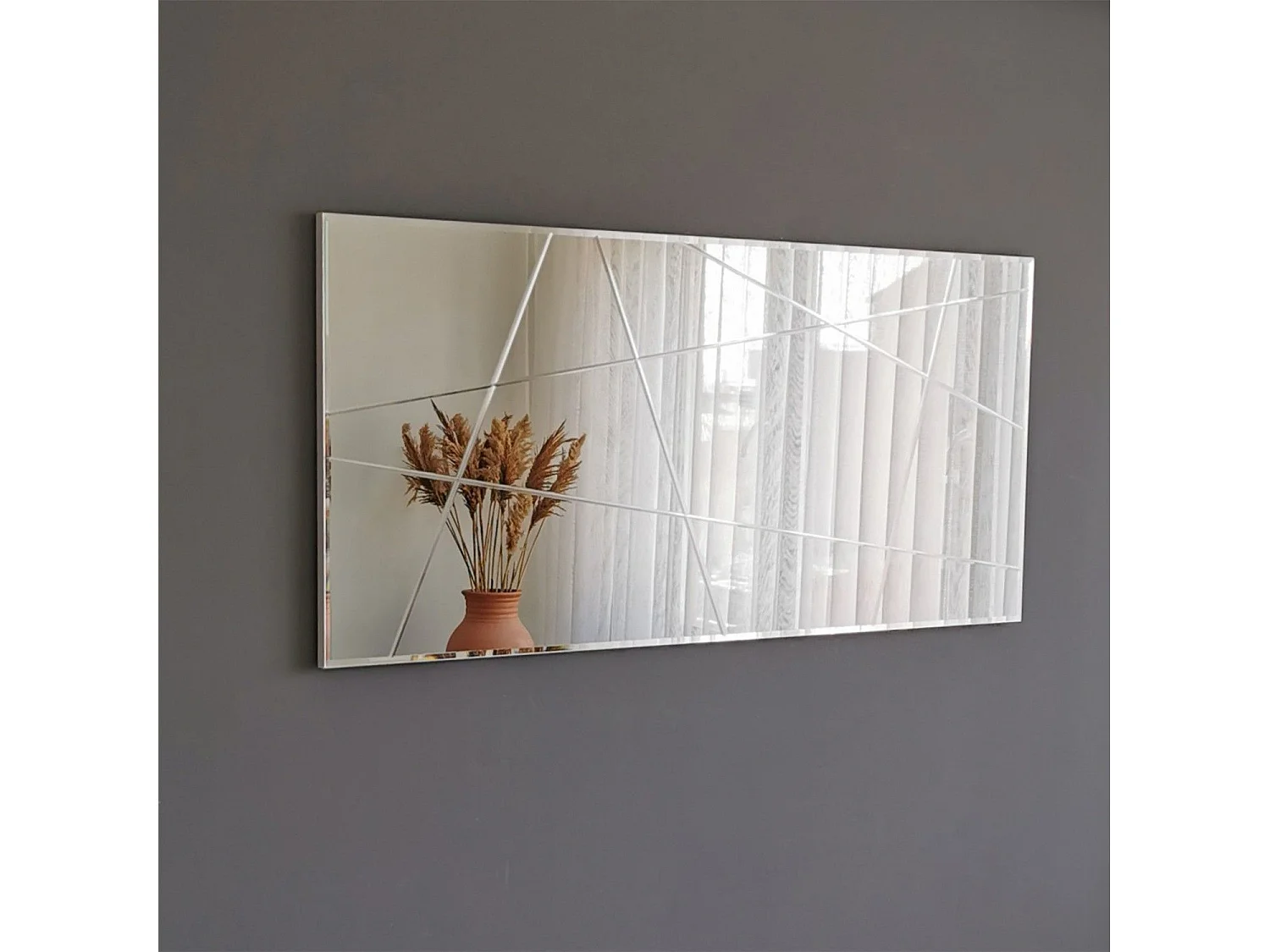 Miroir décoratif Speculo 130x62cm Verre craquelé