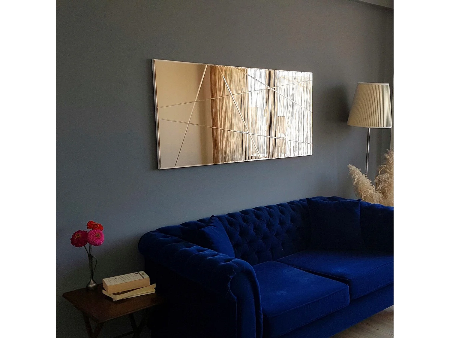 Miroir décoratif Speculo 130x62cm Verre craquelé Bronze