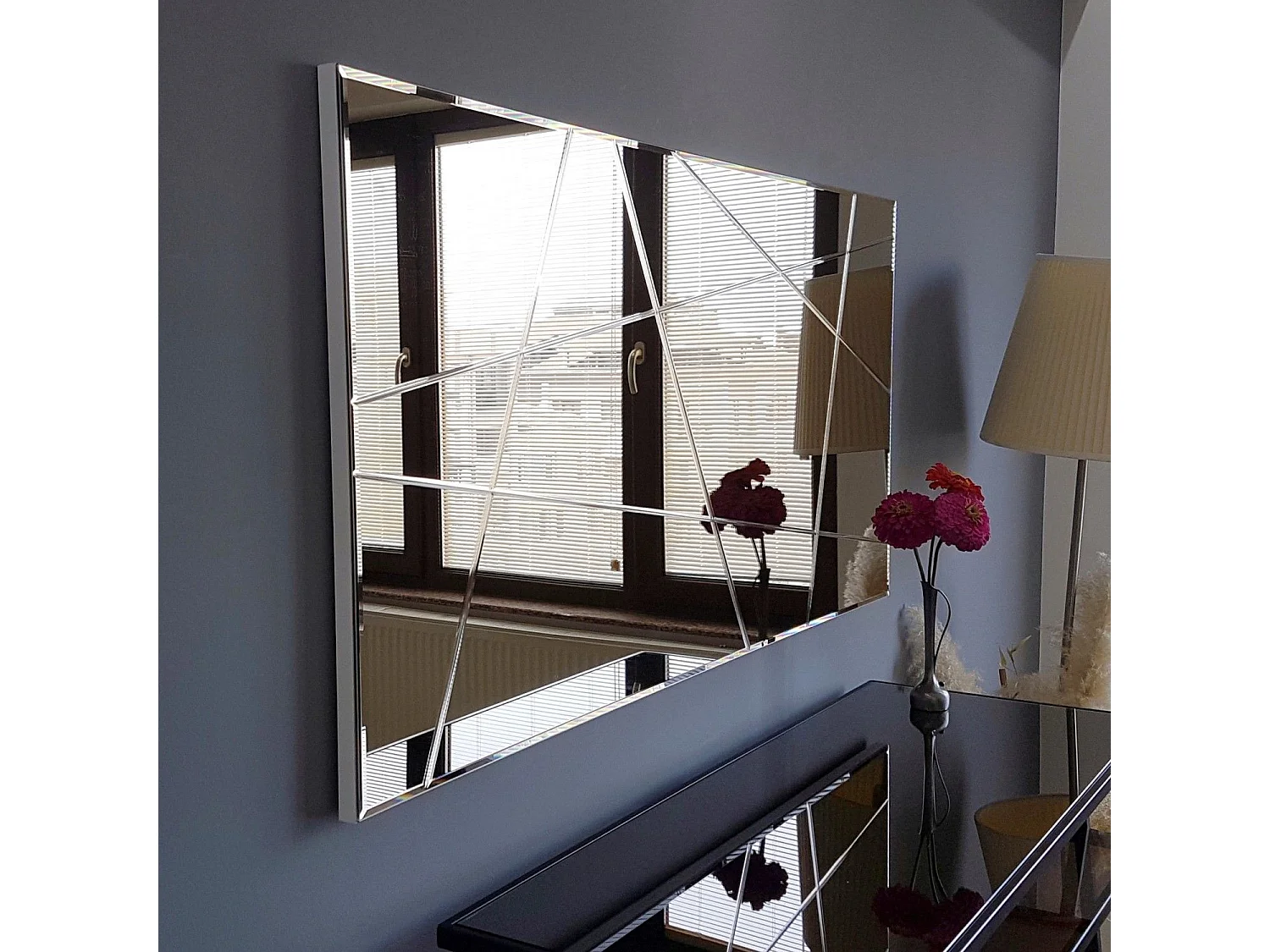 Miroir décoratif Speculo 130x62cm Verre craquelé Bronze