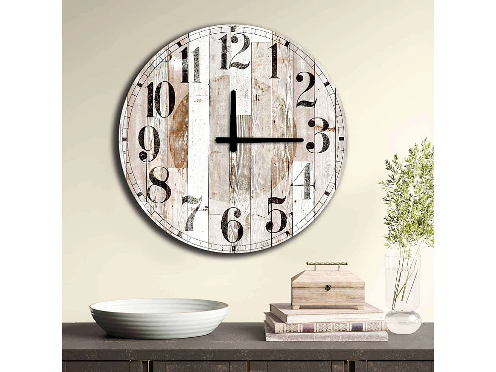 Horloge en MDF Wood 52 cm