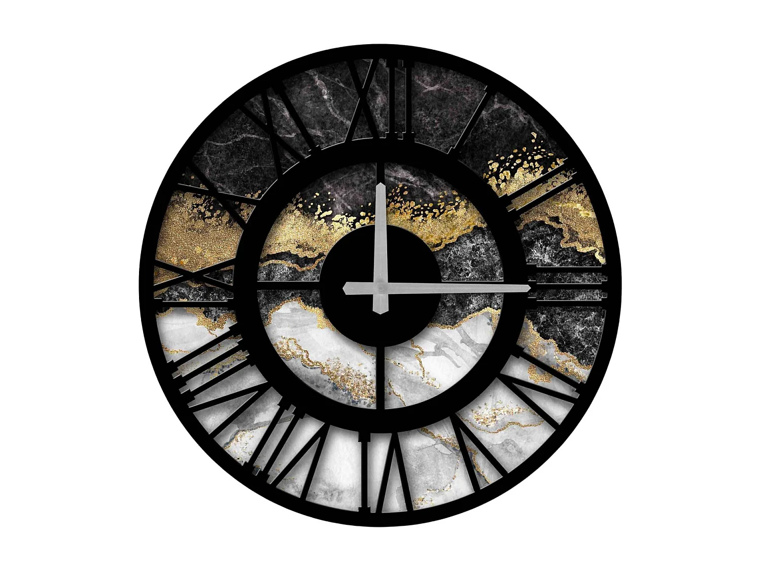 Horloge en MDF marbures 52 cm