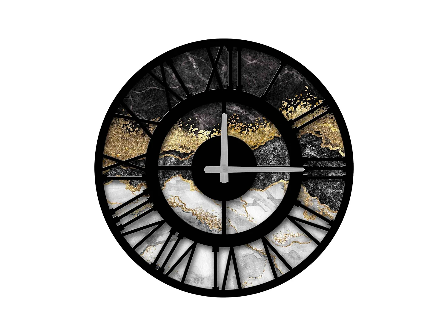 Horloge en MDF marbures 52 cm
