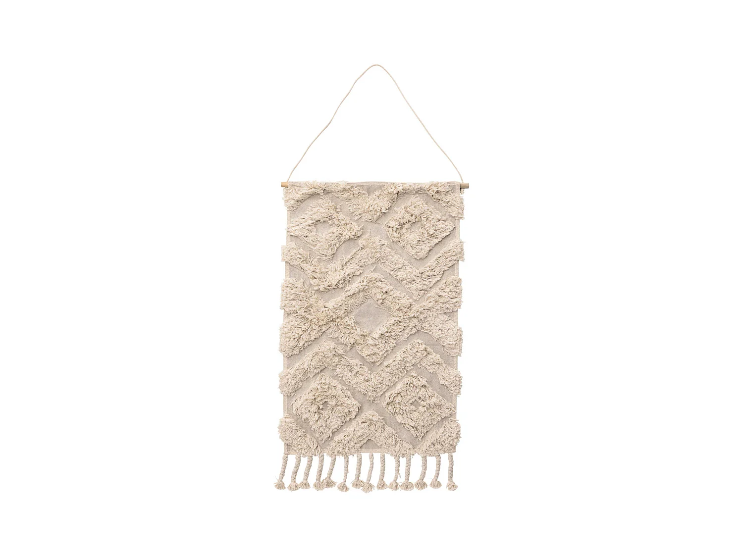 Decorazione da parete Hilda in cotone bianco sporco.