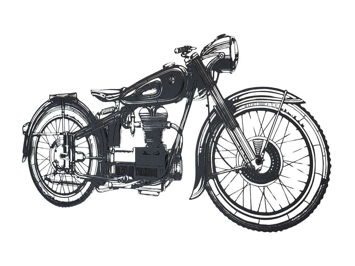 Decoration murale en métal Café racer