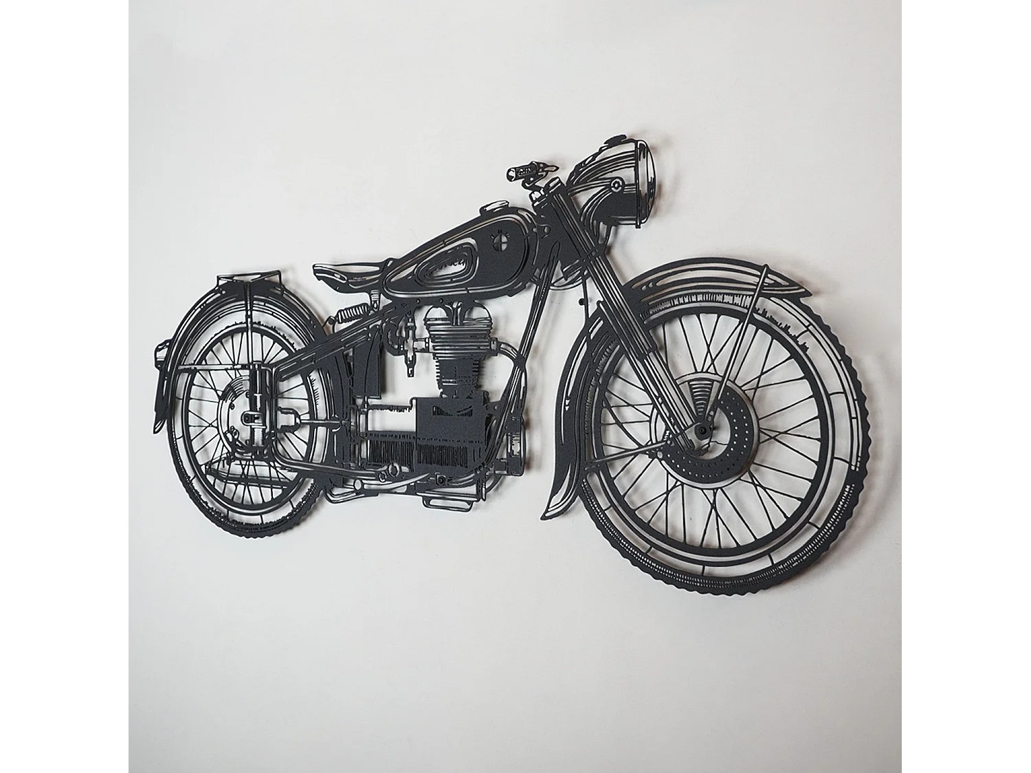 Decoration murale en métal Café racer