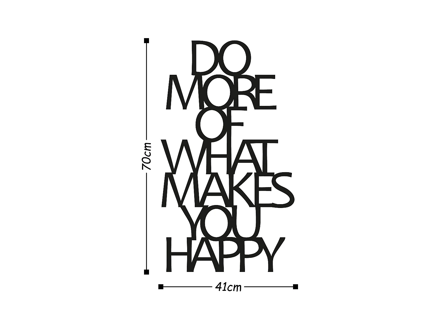 Elegante accesorio decorativo de pared de metal negro, 41 x 70 cm | 100 % metal, 1,5 mm de grosor | Fácil montaje en pared para una decoraci