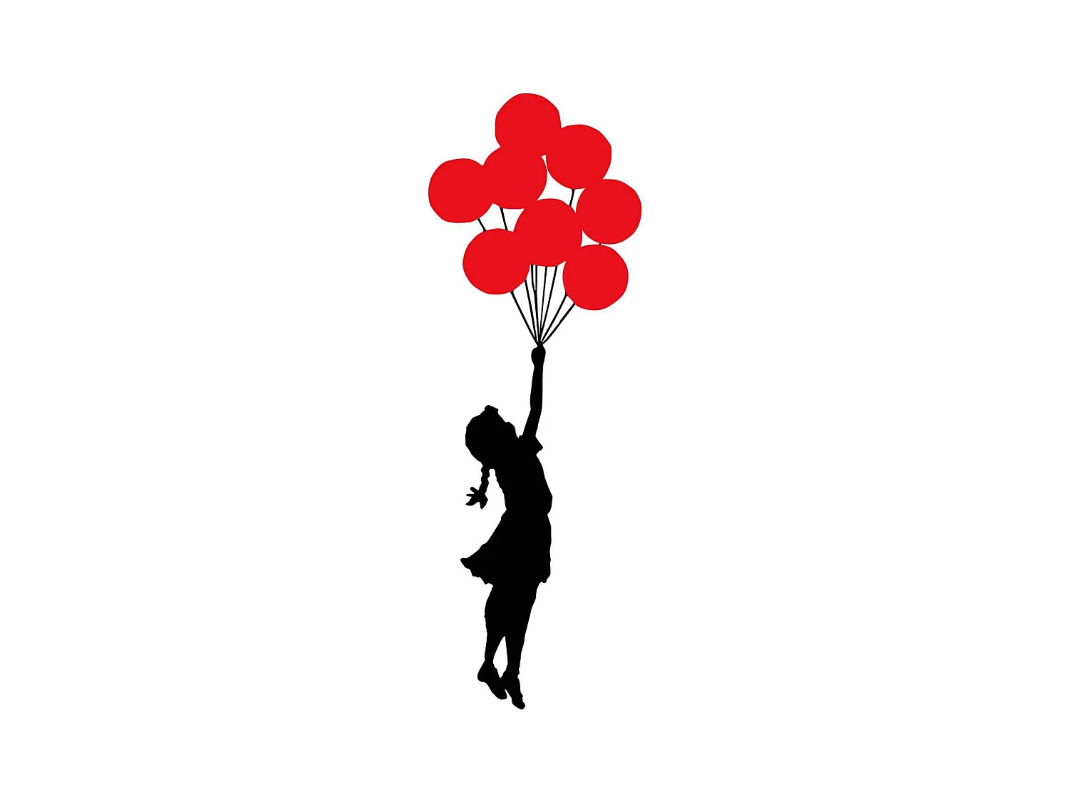 Décoration murale en métal Acess Fille avec ballons