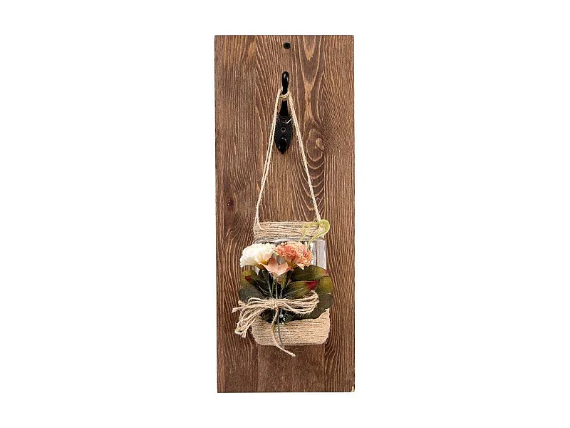 Décoration murale en bois brut et verre Filo