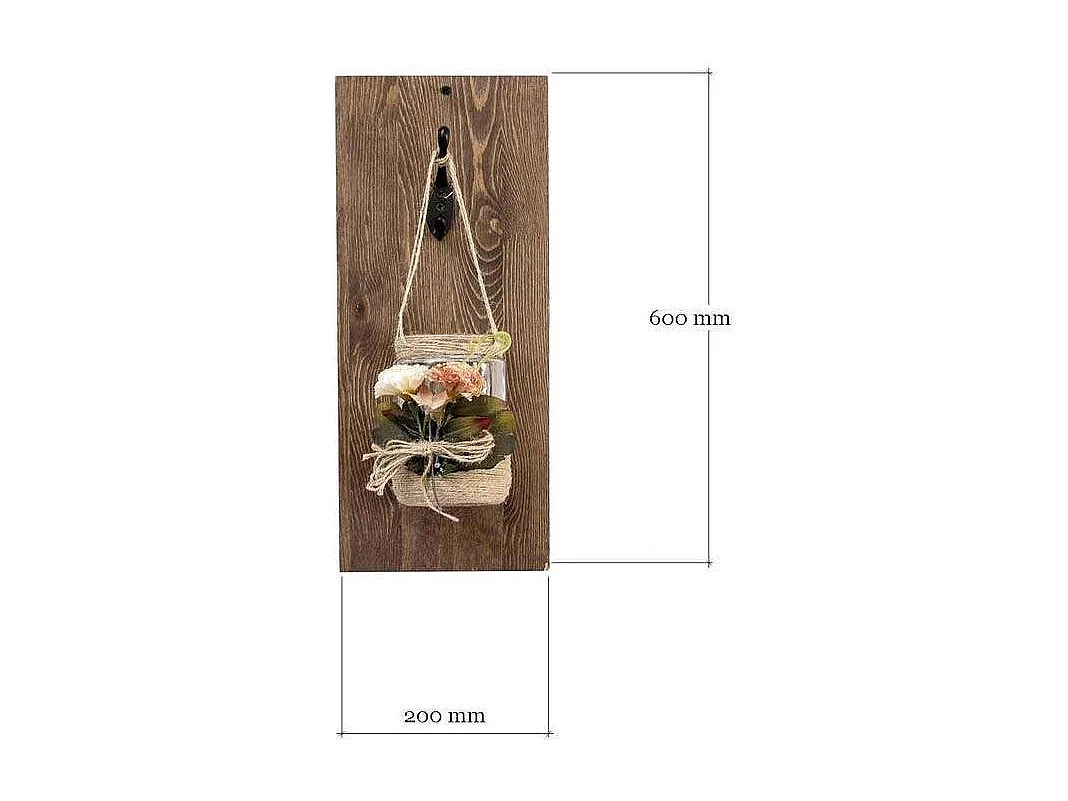 Décoration murale en bois brut et verre Filo