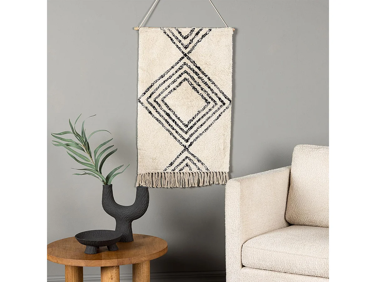 Toile Tapis à Suspendre "Love" 80cm Naturel