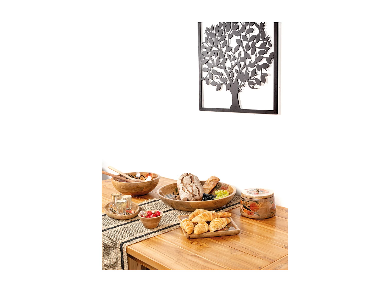 Décor mural Arbre en métal noir