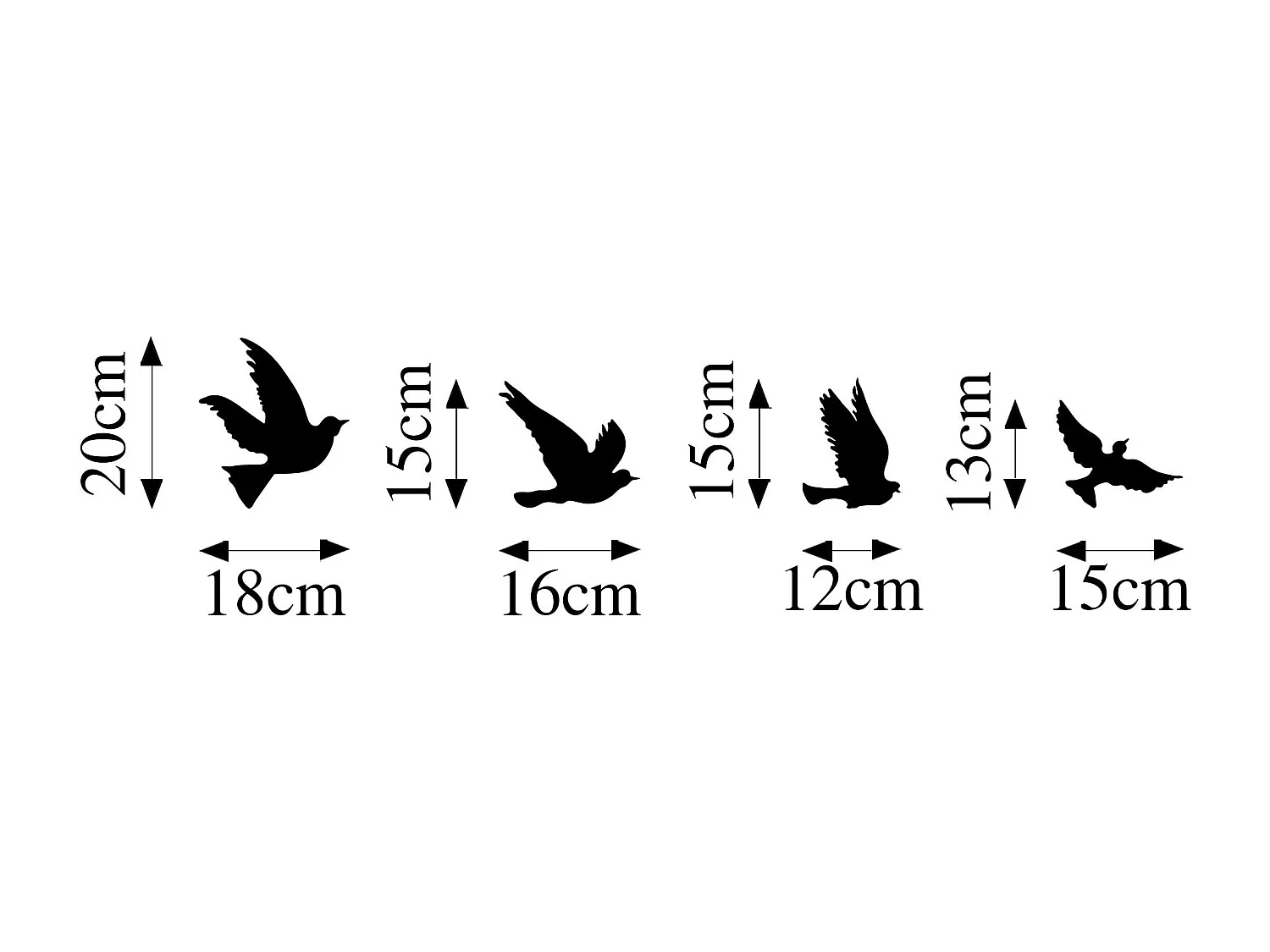 Accesorios decorativos de pared – 1 mm de grosor – Negro – 100 % metal