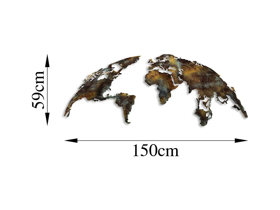 Accesorio decorativo de pared – 150 cm x 59 cm – metal