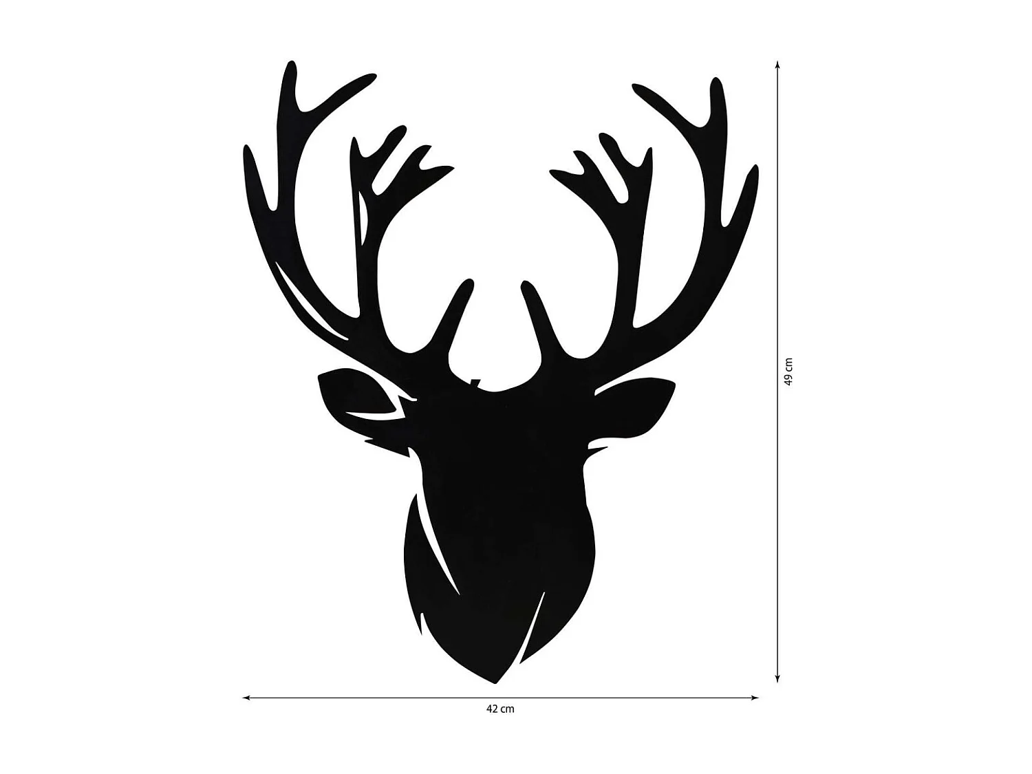 Décoration murale lumineuse en métal Cerf