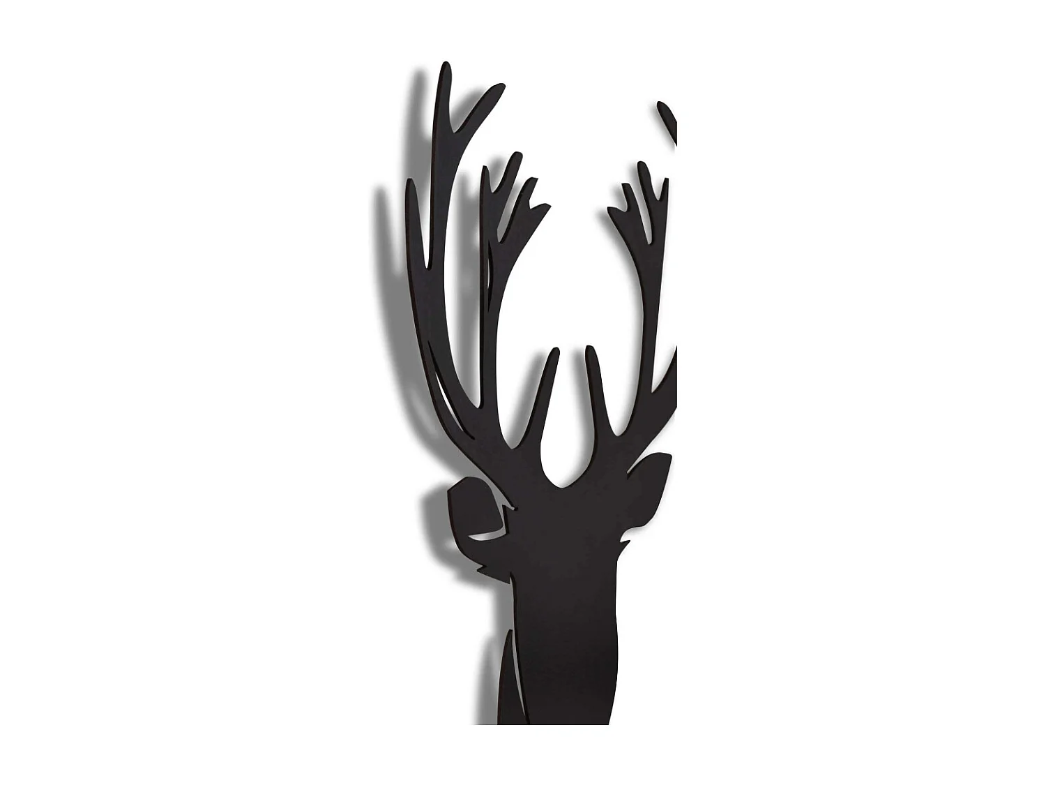 Décoration murale lumineuse en métal Cerf