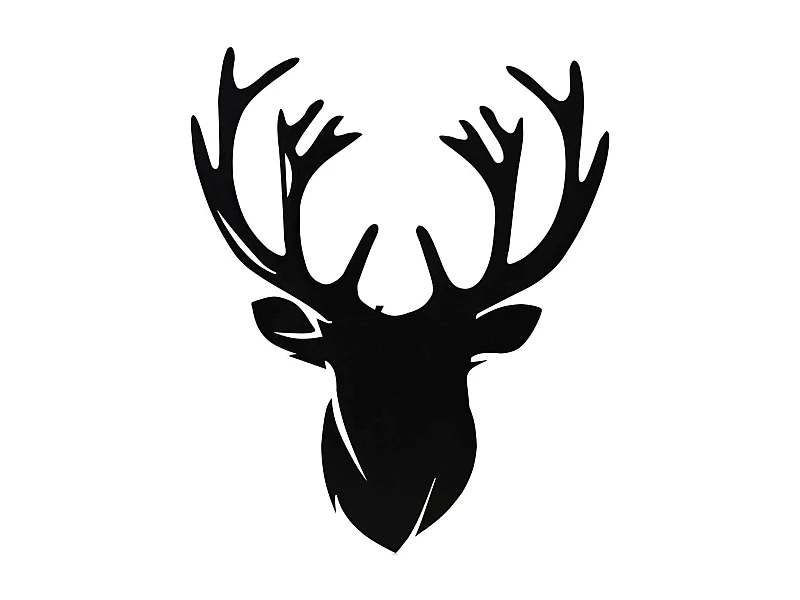Décoration murale lumineuse en métal Cerf