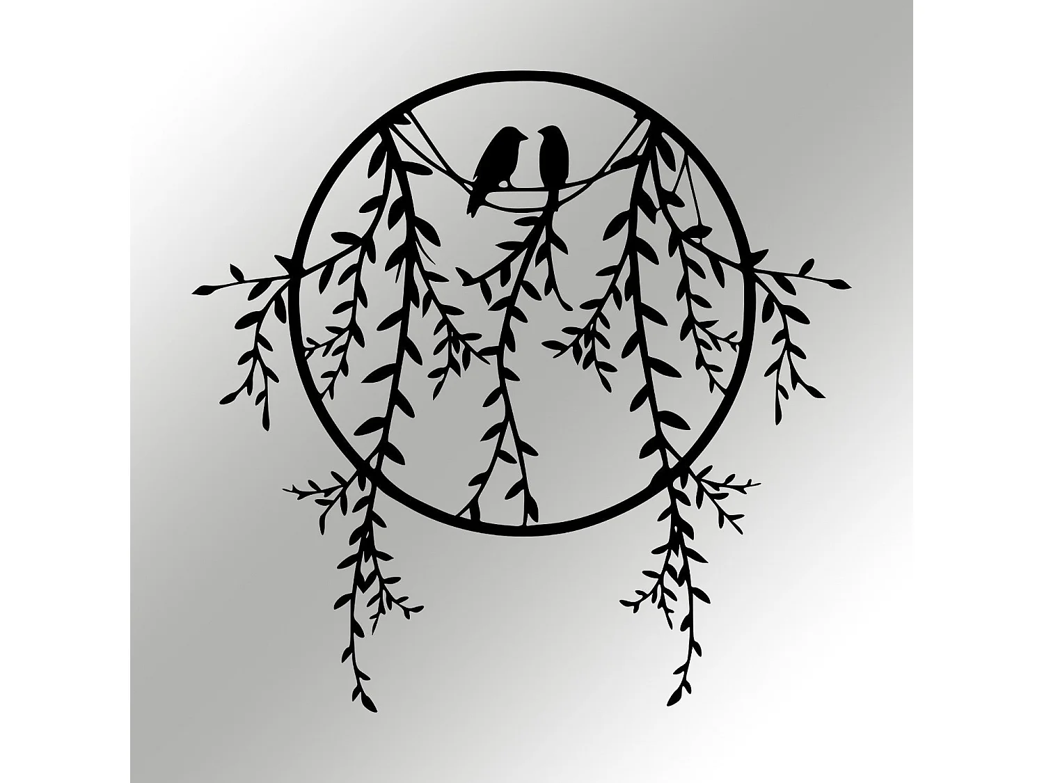 Décoration murale en métal Oiseaux 45 x 44 cm