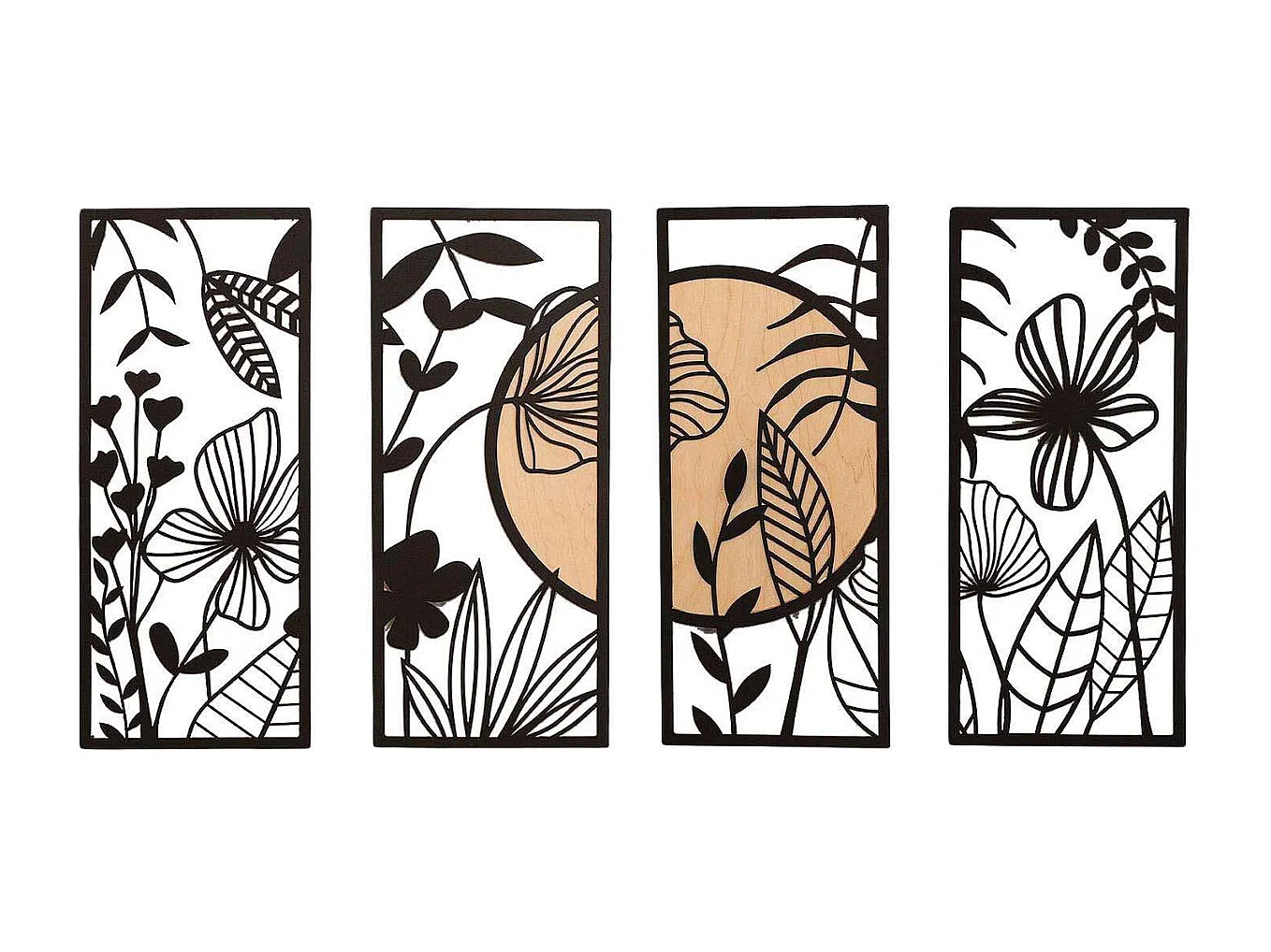 Décoration murale en métal Ginkgo