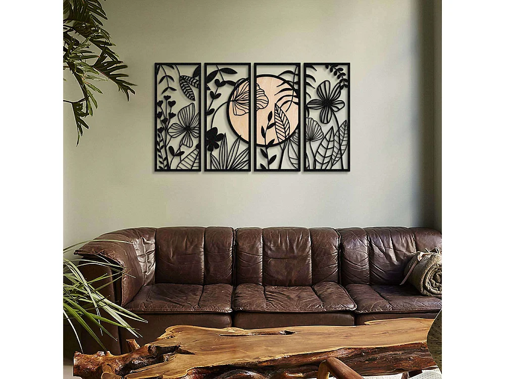 Décoration murale en métal Ginkgo