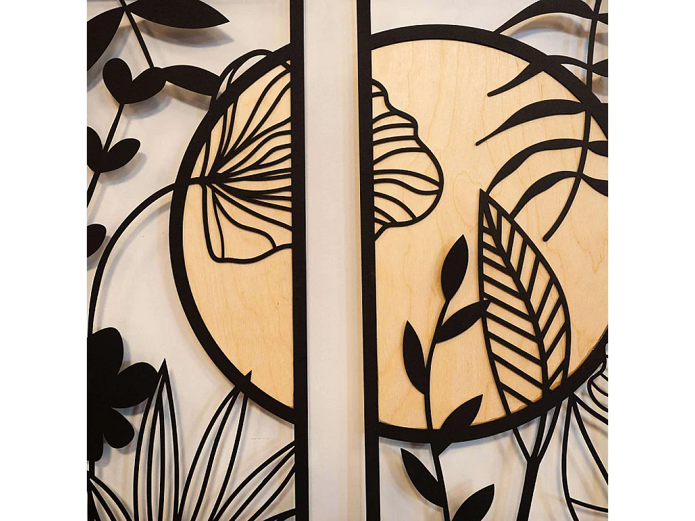 Décoration murale en métal Ginkgo