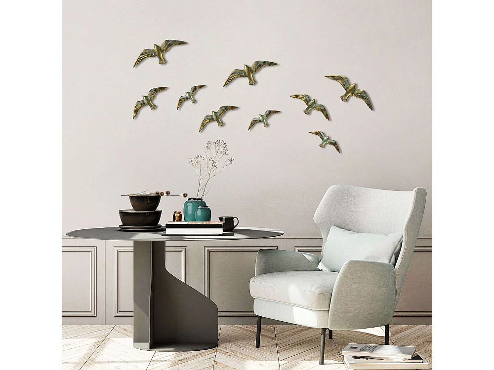 Décoration murale en polyester Oiseaux en vol Modèle 1