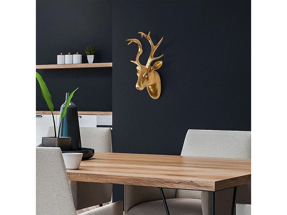 Décoration murale en polyester buste de cerf