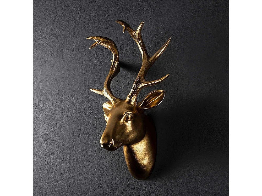 Décoration murale en polyester buste de cerf