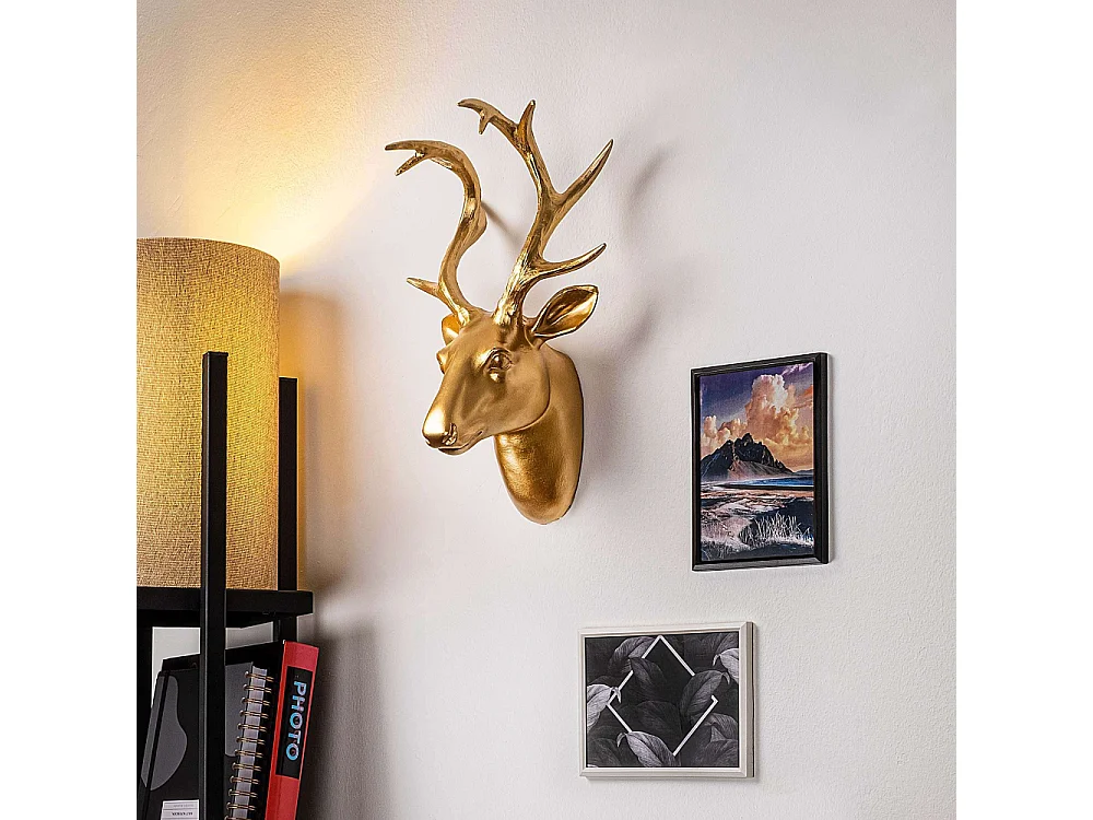 Décoration murale en polyester buste de cerf