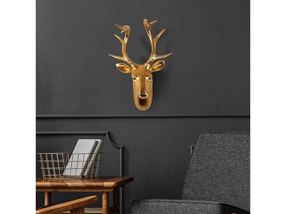 Décoration murale en polyester buste de cerf