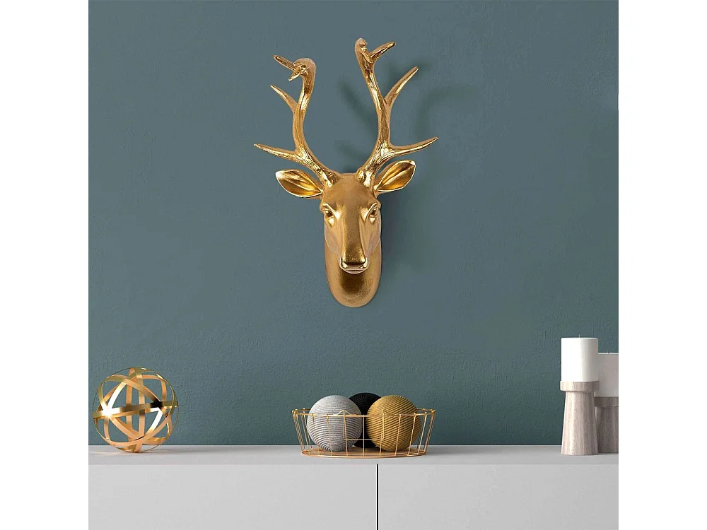 Décoration murale en polyester buste de cerf