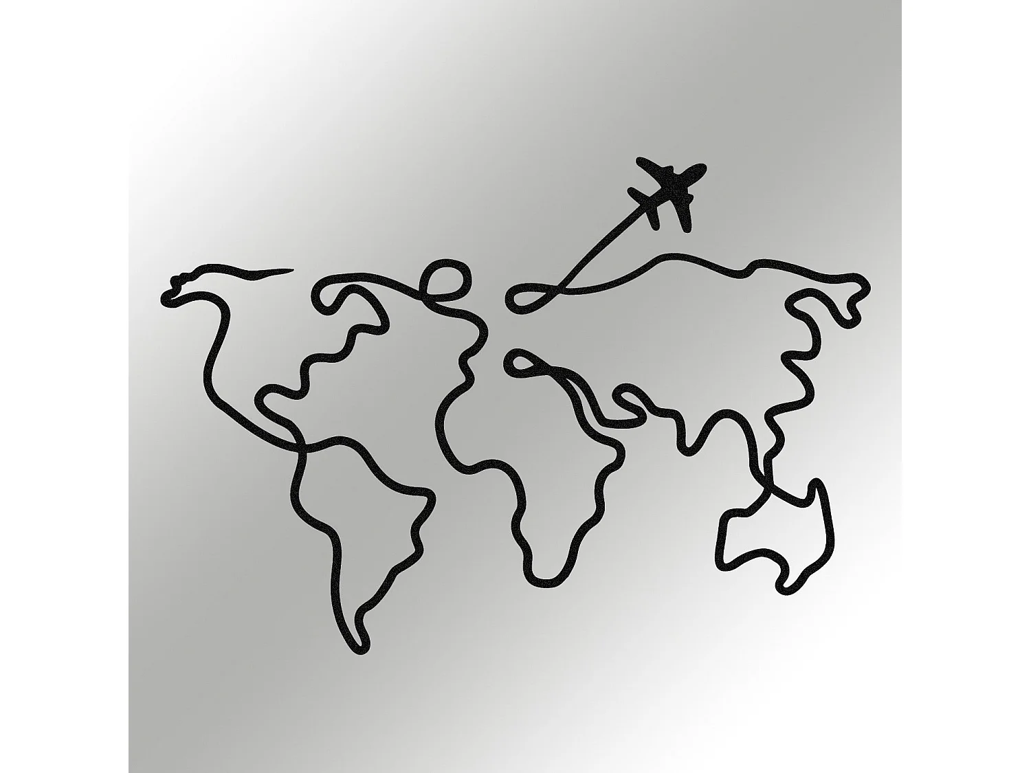 Décoration murale en métal Avion 60 x 42 cm