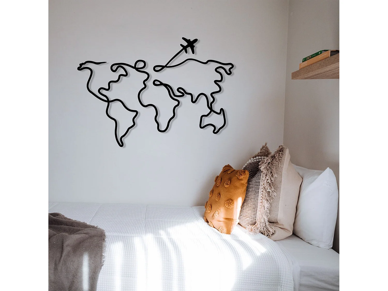 Décoration murale en métal Avion 60 x 42 cm