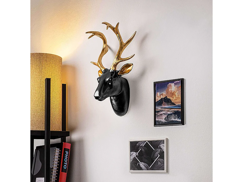 Décoration murale en polyester buste de cerf