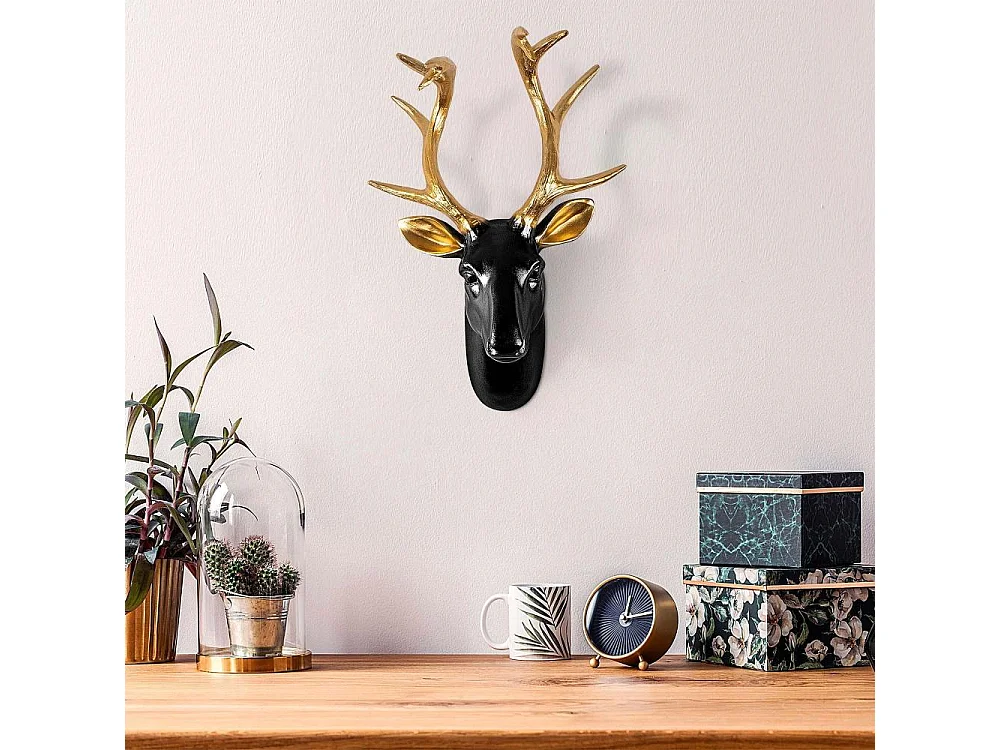 Décoration murale en polyester buste de cerf