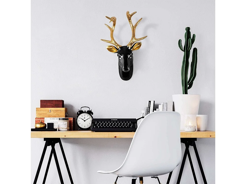 Décoration murale en polyester buste de cerf