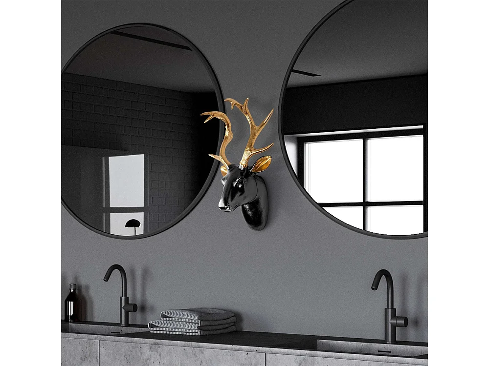 Décoration murale en polyester buste de cerf