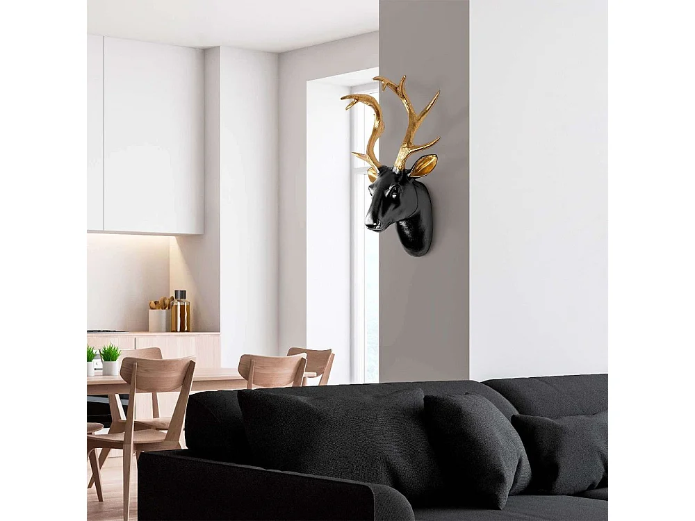 Décoration murale en polyester buste de cerf