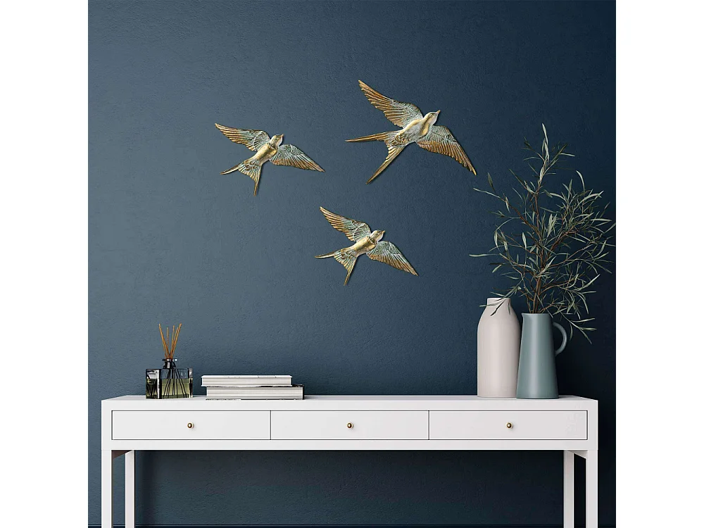 Décoration murale en polyester Oiseaux en vol Modèle 2