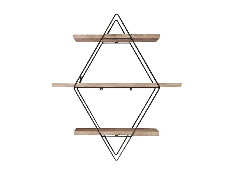 Etagère murale en bois et métal Prizma