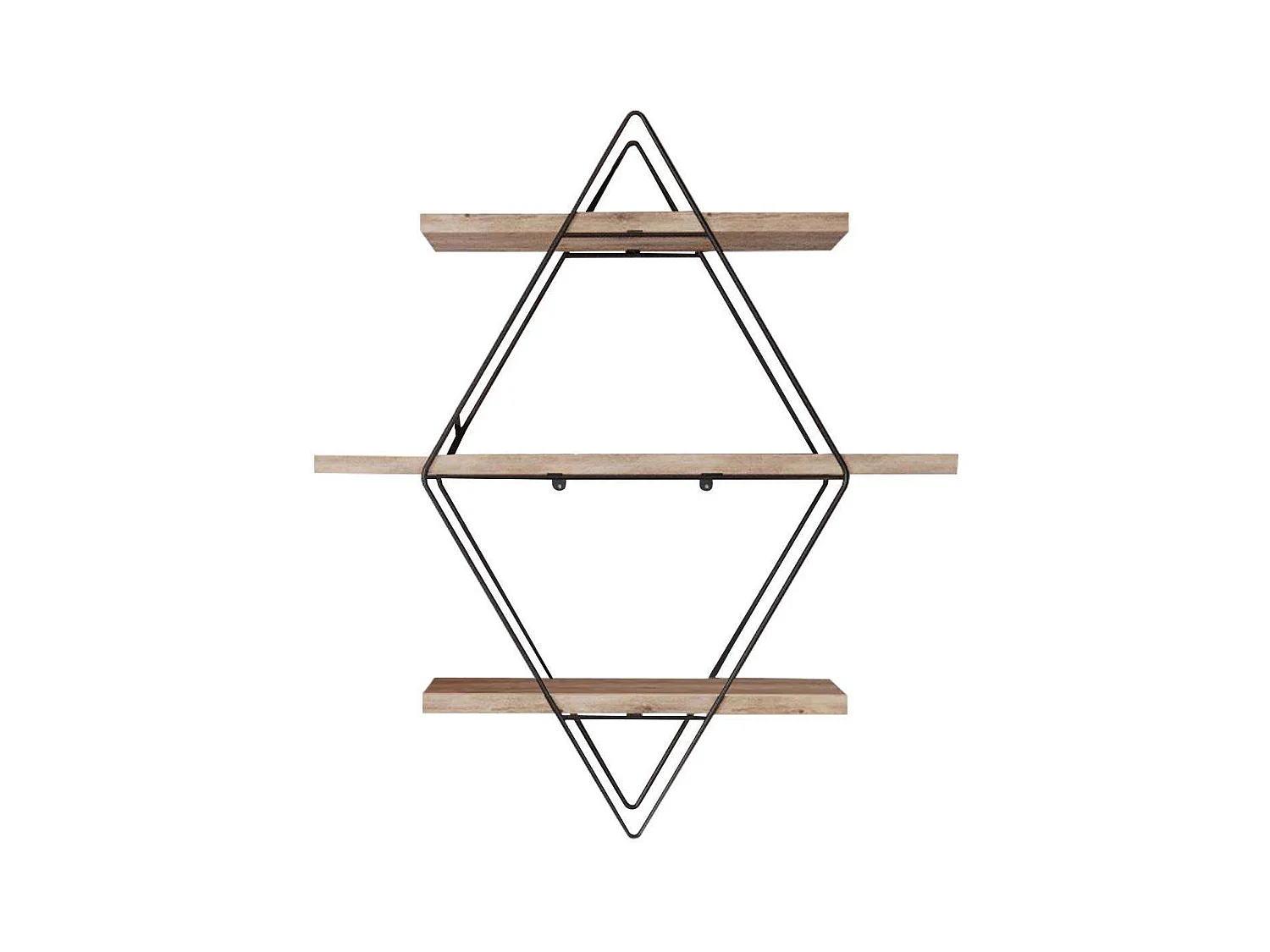 Etagère murale en bois et métal Prizma