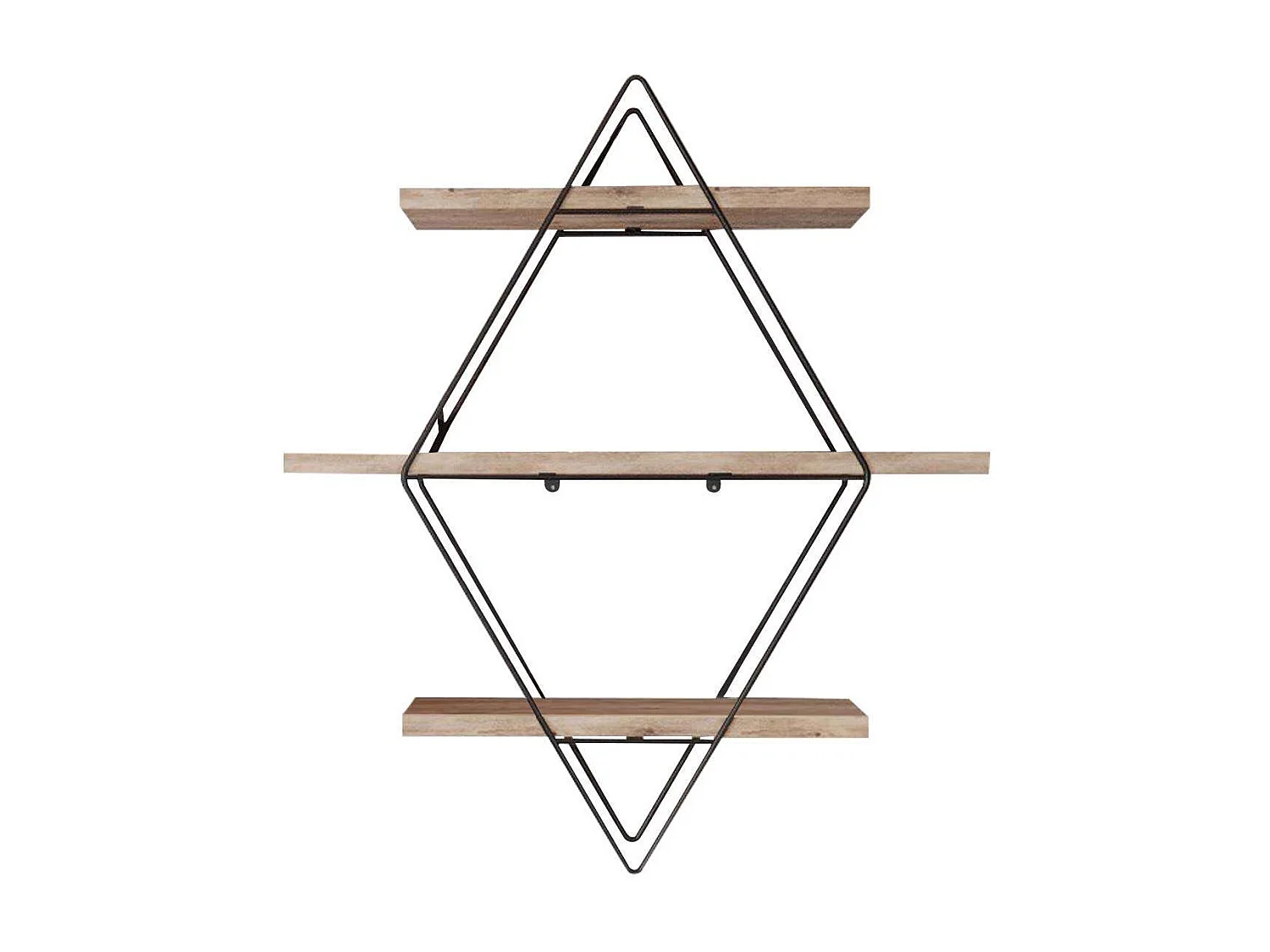 Etagère murale en bois et métal Prizma